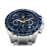 Maserati Traguardo Limited Edition Chronograph Blue Dial Silver Steel Strap Watch for Men - R8873612052 Authentic Buy Shop Now