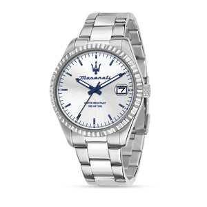 Maserati Competizione Silver Dial Silver Steel Strap Watch for Men - R8853100045 Authentic Buy Shop Now