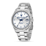 Maserati Competizione Silver Dial Silver Steel Strap Watch for Men - R8853100045 Authentic Buy Shop Now