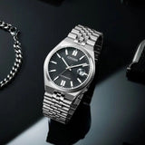 Citizen Tsuyosa 60 Automatic Black Dial Silver Steel Strap Watch for Men - NK0020-55E Authentic Buy Shop Now