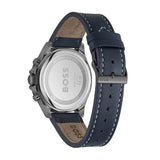 Hugo Boss Troper Chronograph Blue Dial Blue Leather Strap Watch for Men - 1514056 Authentic Buy Shop Now