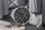 Hugo Boss Avery Chronograph Black Dial Silver Steel Strap Watch for Men - 1514157 Authentic Buy Shop Now