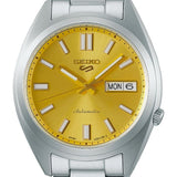 Seiko 5 Sports Automatic Gold Dial Silver Steel Strap Watch for Men - SRPL59K1 Authentic Buy Shop Now