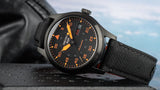 Seiko 5 Sports Flieger Pilot Automatic Black Dial Black Nylon Strap Watch for Men - SRPH33K1 Authentic Buy Shop Now