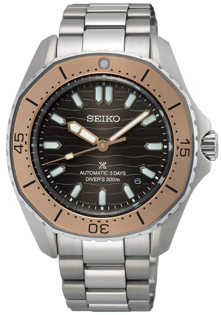 Seiko Prospex Polygonal Sea Diver Automatic Black Dial Silver Steel Strap Watch for Men - SPB485J1 Authentic Buy Shop Now