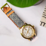 Tory Burch Classic Chronograph White Dial Grey Nylon Strap Watch for Women - TBW1035 Buy Now By Tory Burch