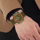 Hugo Boss Cloud Chronograph Olive Green Dial Green Leather Strap Watch for Men - 1514018 Authentic Buy Shop Now