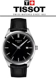 Tissot PR 100 Black Dial Black Leather Strap Watch for Men - T150.410.16.051.00 Authentic Buy Shop Now
