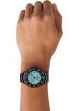 Emporio Armani Sea Explorer Turquoise Blue Dial Black Steel Strap Watch for Men - AR60084 Buy Now By Emporio Armani