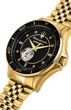 Maserati SFIDA Special Edition Automatic Black Dial Gold Steel Strap Watch for Men - R8823140012 Authentic Buy Shop Now