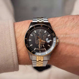 Maserati SFIDA Black Dial Two Tone Steel Strap Watch for Men - R8853140009 Authentic Buy Shop Now