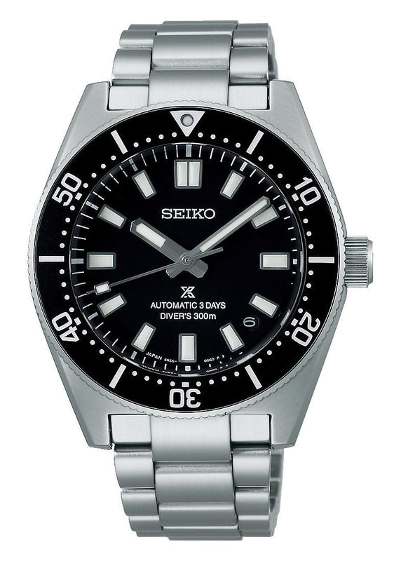 Seiko Prospex 1965 Heritage Divers Automatic Black Dial Silver Steel Strap Watch for Men - SPB453J1 Authentic Buy Shop Now