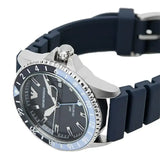 Emporio Armani World Explorer GMT Blue Dial Blue Rubber Strap Watch for Men - AR11592 Buy Now By Emporio Armani