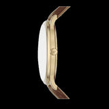 Emporio Armani Minimalist Quartz Gold Dial Brown Leather Strap Watch for Men - AR11610 Buy Now By Emporio Armani