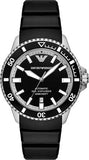 Emporio Armani Sea Explorer Black Dial Black Silicone Strap Watch for Men - AR60086 Buy Now By Emporio Armani