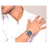Maserati Competizione Blue Dial Two Tone Steel Strap Watch for Men - R8853100027 Authentic Buy Shop Now