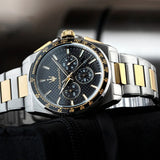 Maserati Velocità Chronograph Black Dial Two Tone Steel Strap Watch for Men - R8873652003 Authentic Buy Shop Now