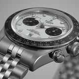 Tudor Black Bay Chrono Silver Dial Silver Steel Strap Watch for Men - M79360N-0014