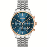 Hugo Boss Avery Chronograph Blue Dial Silver Steel Strap Watch for Men - 1514158 Authentic Buy Shop Now
