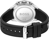 Hugo Boss Runner Chronograph Black Dial Black Silicone Strap Watch for Men - 1514141 Buy Now By Hugo Boss