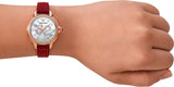 Emporio Armani Mia Mother of Pearl Dial Red Leather Strap Watch for Women - AR11646 Buy Now By Emporio Armani