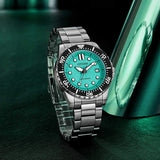 Citizen Mechanical Automatic Turquoise Dial Silver Steel Strap Watch for Men - NJ0170-83X Buy Now By Citizen