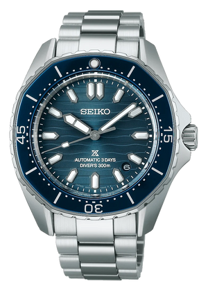 Seiko Prospex Polygonal Divers Automatic Blue Dial Silver Steel Strap Watch for Men - SPB483J1 Authentic Buy Shop Now