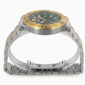 Versace Greca Logo Diver Quartz Green Dial Two Tone Steel Strap Watch for Men - VE8G00524 Buy Now By Versace