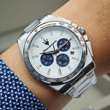 Maserati Velocità Chronograph White Dial Silver Steel Strap Watch for Men - R8873652007 Authentic Buy Shop Now