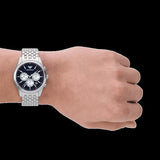 Emporio Armani Antonio Chronograph Blue Dial Silver Steel Strap Watch for Men - AR11582 Buy Now By Emporio Armani