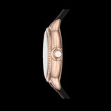 Emporio Armani Mia Mother of Pearl Dial Black Leather Strap Watch for Women - AR11598 Buy Now By Emporio Armani