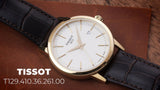 Tissot Classic Dream Ivory Dial Brown Leather Strap Watch for Men - T129.410.36.261.00 Authentic Buy Shop Now