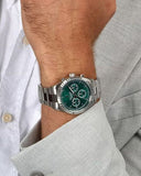 Maserati Competizione Chronograph Green Dial Silver Steel Strap Watch for Men - R8853100044 Authentic Buy Shop Now