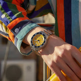 Citizen Mechanical Automatic Yellow Dial Silver Steel Strap Watch for Men - NJ0170-83Z Buy Now By Citizen