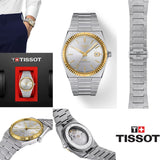 Tissot PRX Powermatic 80 Gold Automatic Silver Dial Silver Steel Strap Watch for Men - T931.407.41.031.01 Authentic Buy Shop Now