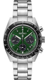 Seiko Prospex Speedtimer Solar Chronograph Green Dial Silver Steel Strap Watch for Men - SSC933 Authentic Buy Shop Now