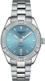 Tissot PR 100 Sport Chic Lady Blue Dial Silver Steel Strap Watch for Women - T101.910.11.351.00 Authentic Buy Shop Now
