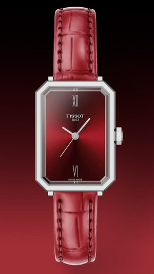Tissot SRV Red Dial Red Leather Strap Watch for Women - T160.110.16.423.00 Authentic Buy Shop Now