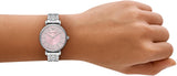 Emporio Armani Gianni T-Bar Pink Dial Silver Steel Strap Watch for Women - AR11686 Buy Now By Emporio Armani