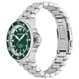Emporio Armani Sea Explorer Green Dial Silver Steel Strap Watch for Men - AR60080 Buy Now By Emporio Armani