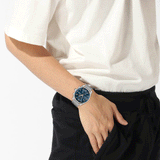 Hugo Boss Skytraveller Chronograph Blue Dial Silver Mesh Strap Watch for Men - 1514149 Buy Now By Hugo Boss