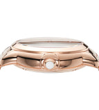 Emporio Armani Mia Meccanico Mother of Pearl Dial Rose Gold Steel Strap Watch for Women - AR60072 Buy Now By Emporio Armani