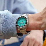 Citizen Mechanical Automatic Turquoise Dial Silver Steel Strap Watch for Men - NJ0170-83X Buy Now By Citizen