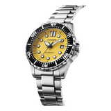 Citizen Mechanical Automatic Yellow Dial Silver Steel Strap Watch for Men - NJ0170-83Z Buy Now By Citizen