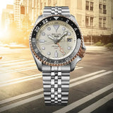 Seiko 5 GMT Sport Asia Exclusive Limited Edition Off White Dial Silver Steel Strap Watch for Men - SSK046K1 Buy Now By Seiko