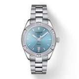 Tissot PR 100 Sport Chic Lady Blue Dial Silver Steel Strap Watch for Women - T101.910.11.351.00 Authentic Buy Shop Now