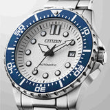 Citizen Mechanical Automatic White Dial Silver Steel Strap Watch for Men - NJ0171-81A Buy Now By Citizen