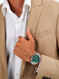 Maserati Attrazione Chronograph Green Dial Silver Steel Strap Watch for Men - R8853151011 Authentic Buy Shop Now