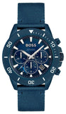 Hugo Boss Admiral Chronograph Blue Dial Blue Nylon Strap Watch for Men - 1513919 Authentic Buy Shop Now