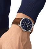 Tissot Chemin des Tourelles Automatic Powermatic 80 Blue Dial Brown Leather Strap Watch for Men - T139.407.16.041.00 Authentic Buy Shop Now